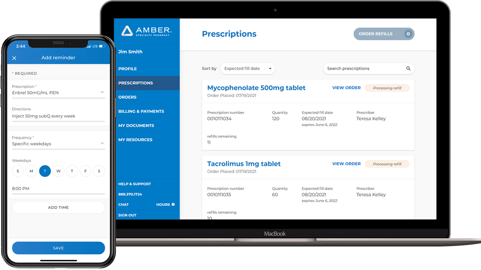 About Amber Specialty Pharmacy Patient Portal